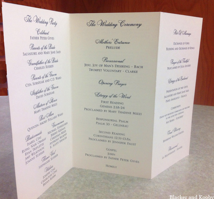 Cheap Wedding Programs And Place Cards