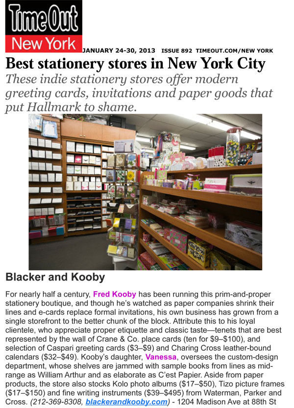Best stationery stores in New York City