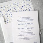 Cobalt Floral Wedding Invitations